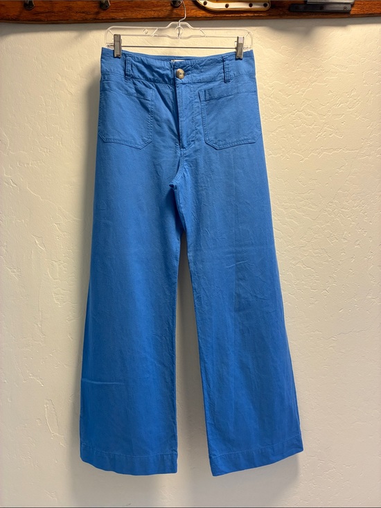 Maeve Pants - Maeve/Anthropologie full length-Wide-Leg Pants in Bright Blue-Size 27